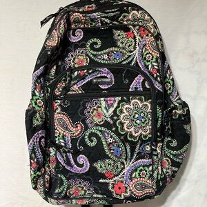 Vera Bradley Black Paisley Backpack‎